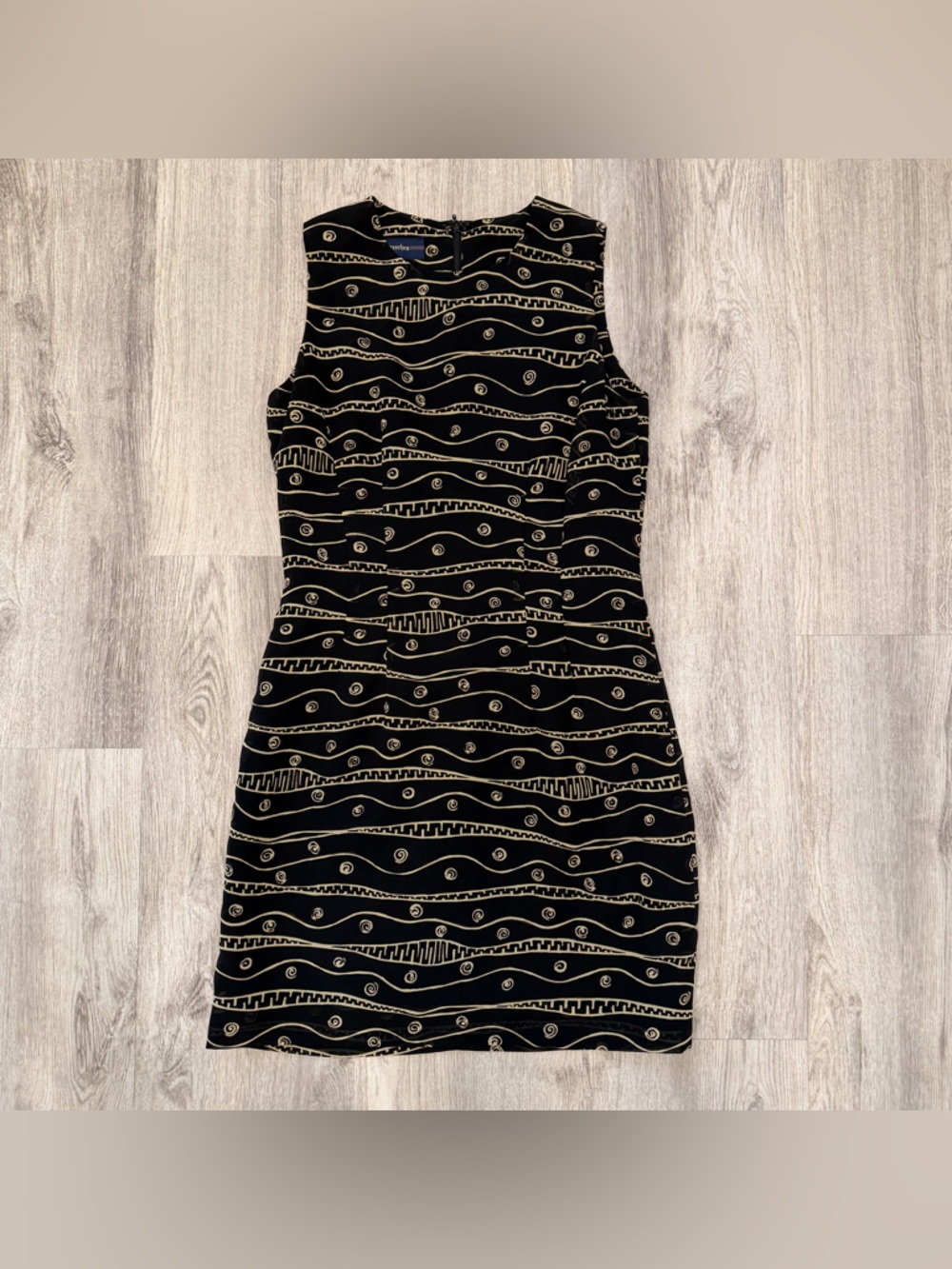 Breeches Black Abstract Print Dress Size 4‎ Sleeveless Mini
